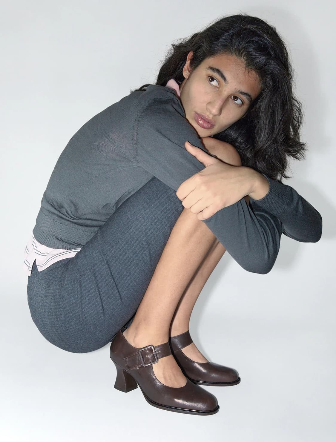 [36,37,38,39] 팔로마울 CARMEN 까르멘 메리제인 힐 브라운 상품이미지1