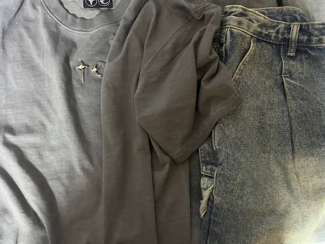 떠그클럽 tc 베이직 티셔츠 그레이 상품이미지2