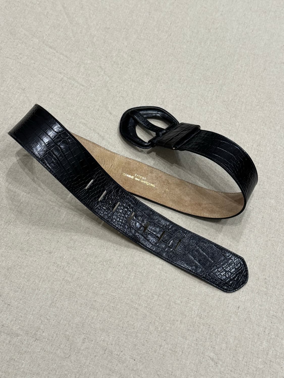 꼼데가르송 크로커타일 웨이스트 벨트 상품이미지1