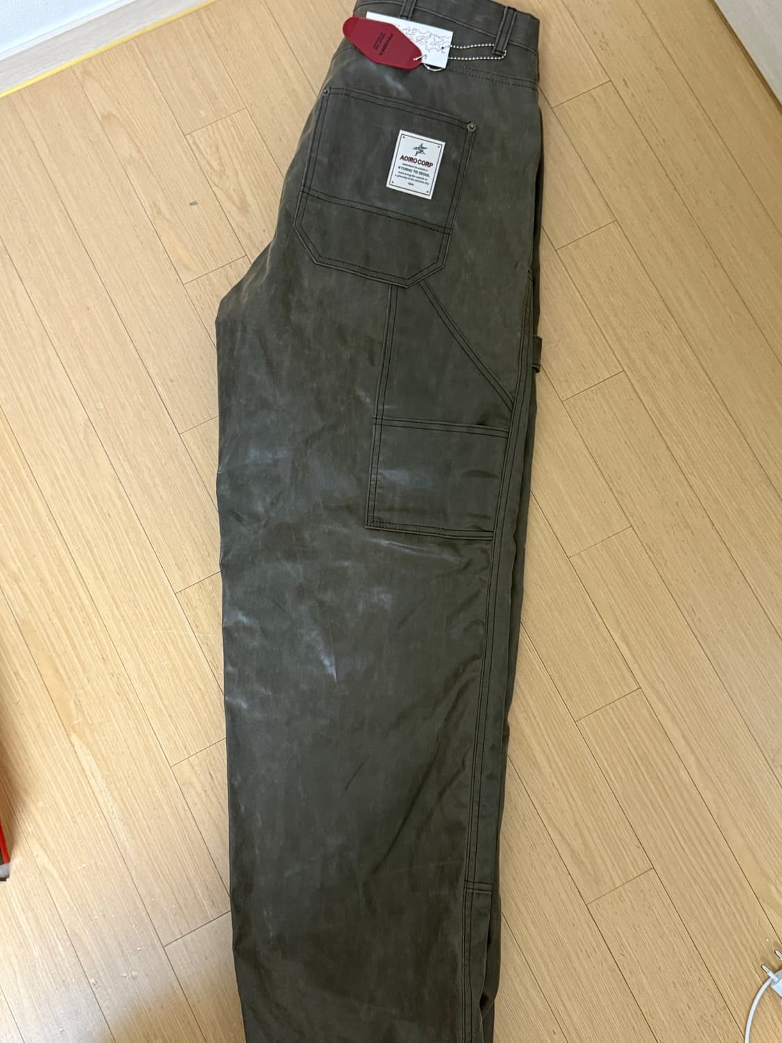 아오이로 쇼고 더블니 팬츠 매트 브라운 상품이미지1