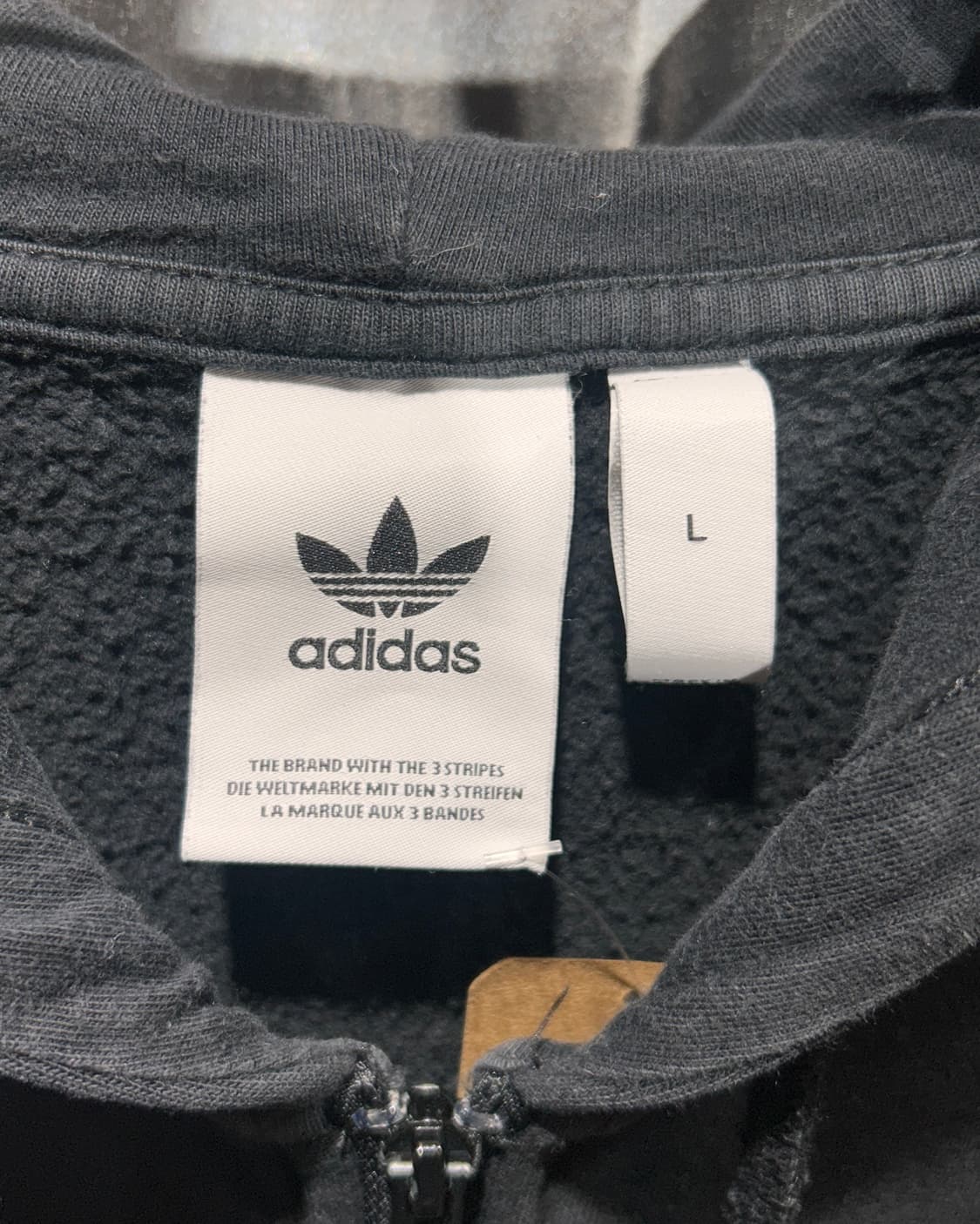 L 아디다스 파이어버드 스트라이프 클래식 블랙 후드집업 상품이미지5