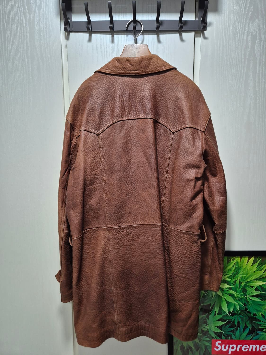 MEKKA 빈티지 브라운 가죽 코트 상품이미지10