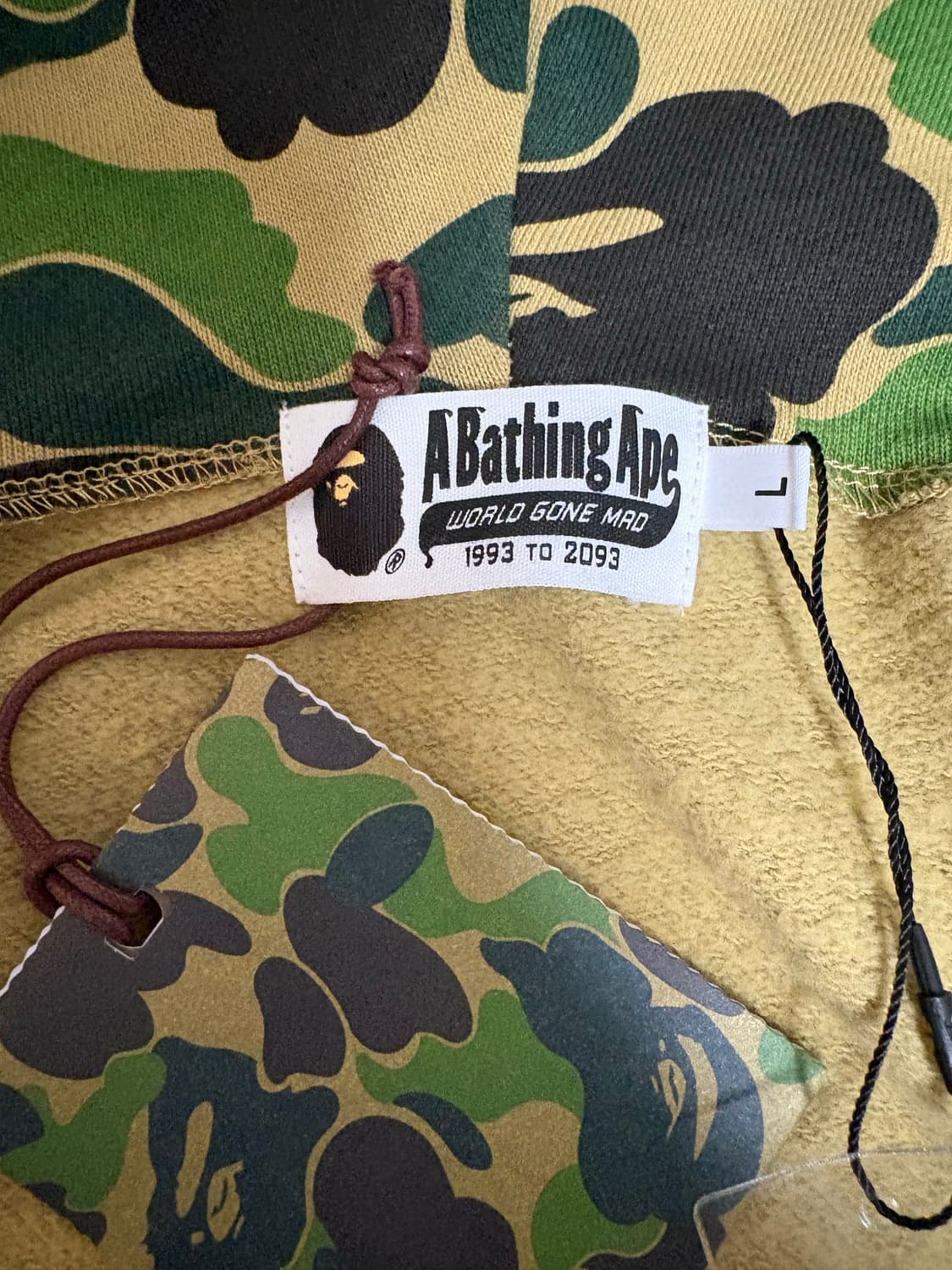 베이프 ABC 카모 세컨드 에이프 풀 집 후드 그린 상품이미지5