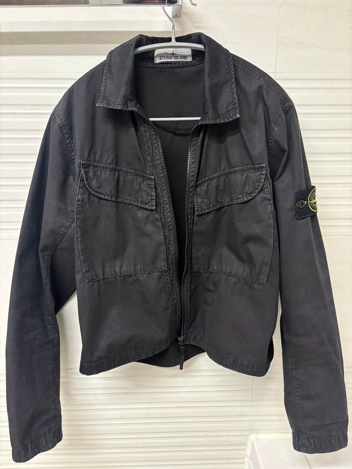 스톤아일랜드 가먼트다잉 크롭 오버셔츠 상품이미지1