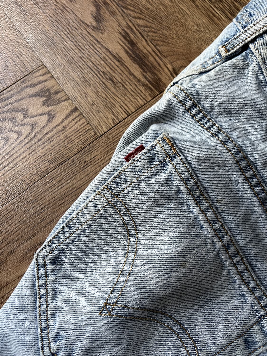 [34]00's 리바이스 USA 517 멕시코제 더티워싱 플레어 데님팬츠 상품이미지6