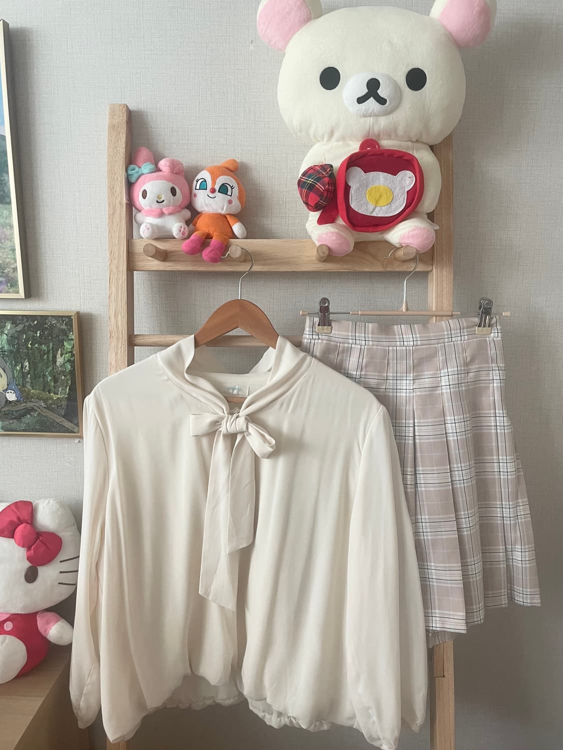 모리걸 빈티지 쿠루미 가디건 set 💗🤍💛 상품이미지4