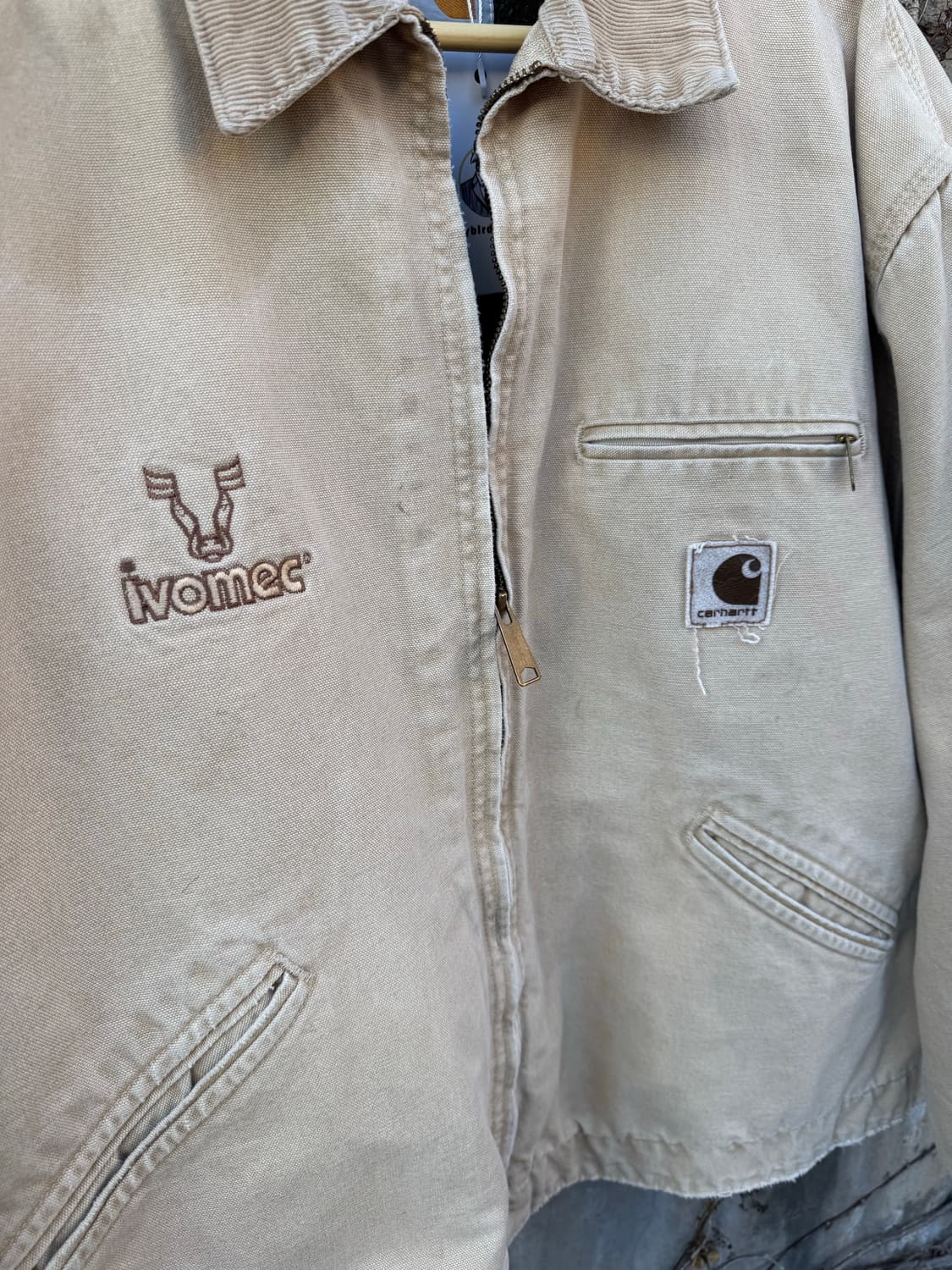 90s 칼하트 빈티지 j43 wet 하드페이딩 디트로이트 워크 자켓 상품이미지5