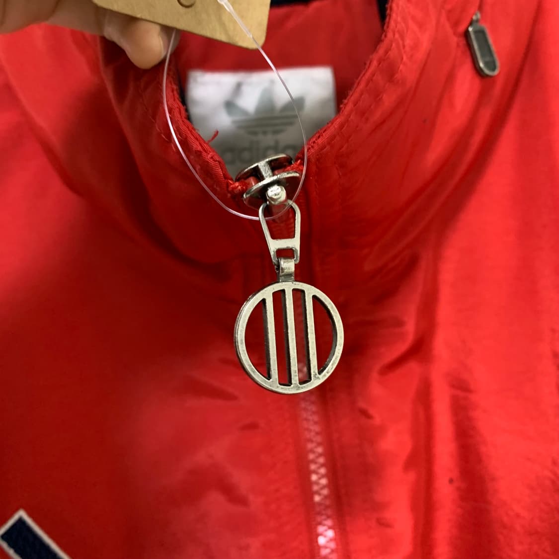 아디다스 올드스쿨 바람막이 레드/네이비 100 오버핏 빈티지 점퍼 상품이미지9