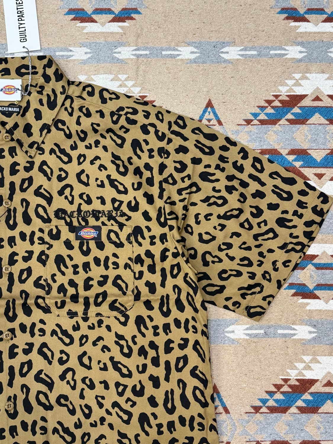 [M][100] 와코마리아 x 디키즈 워크 셔츠 레오파드 (Type-2) 상품이미지4