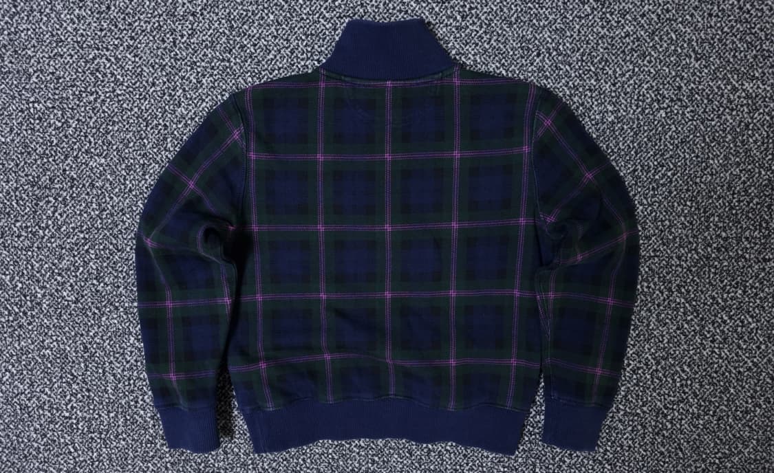 [무료배송][120]폴로 키즈 타탄 체크 반집업 더블 니트 상품이미지2