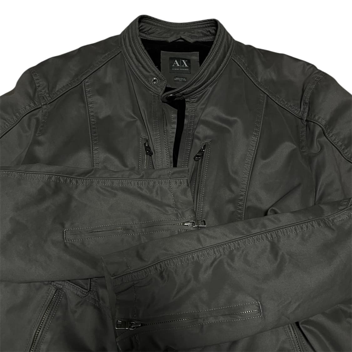 아르마니 익스체인지 스톤 그레이 바이커 자켓 상품이미지4