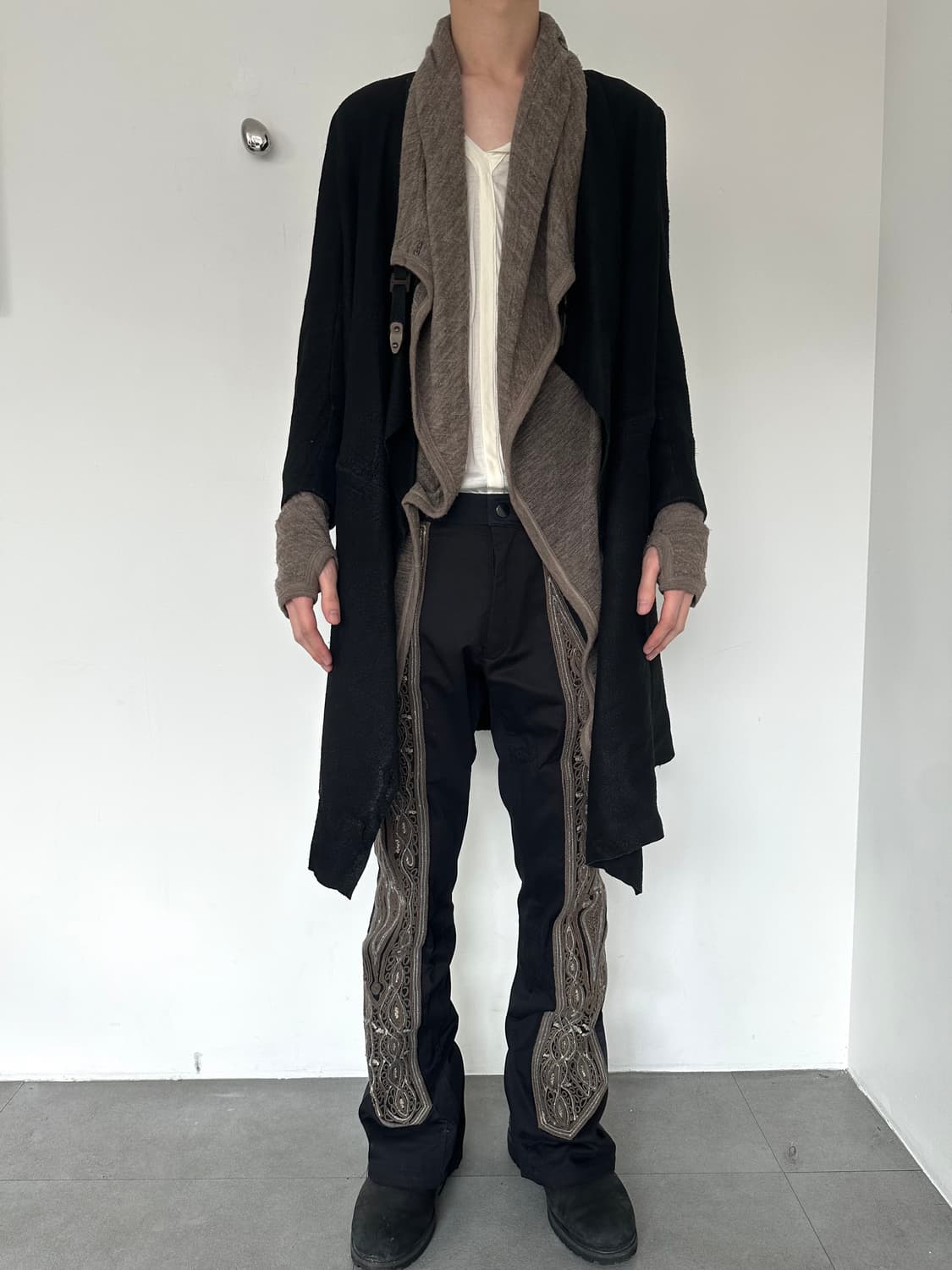 아이작 세럼 디어스킨 드레이프 레더 자켓 상품이미지2