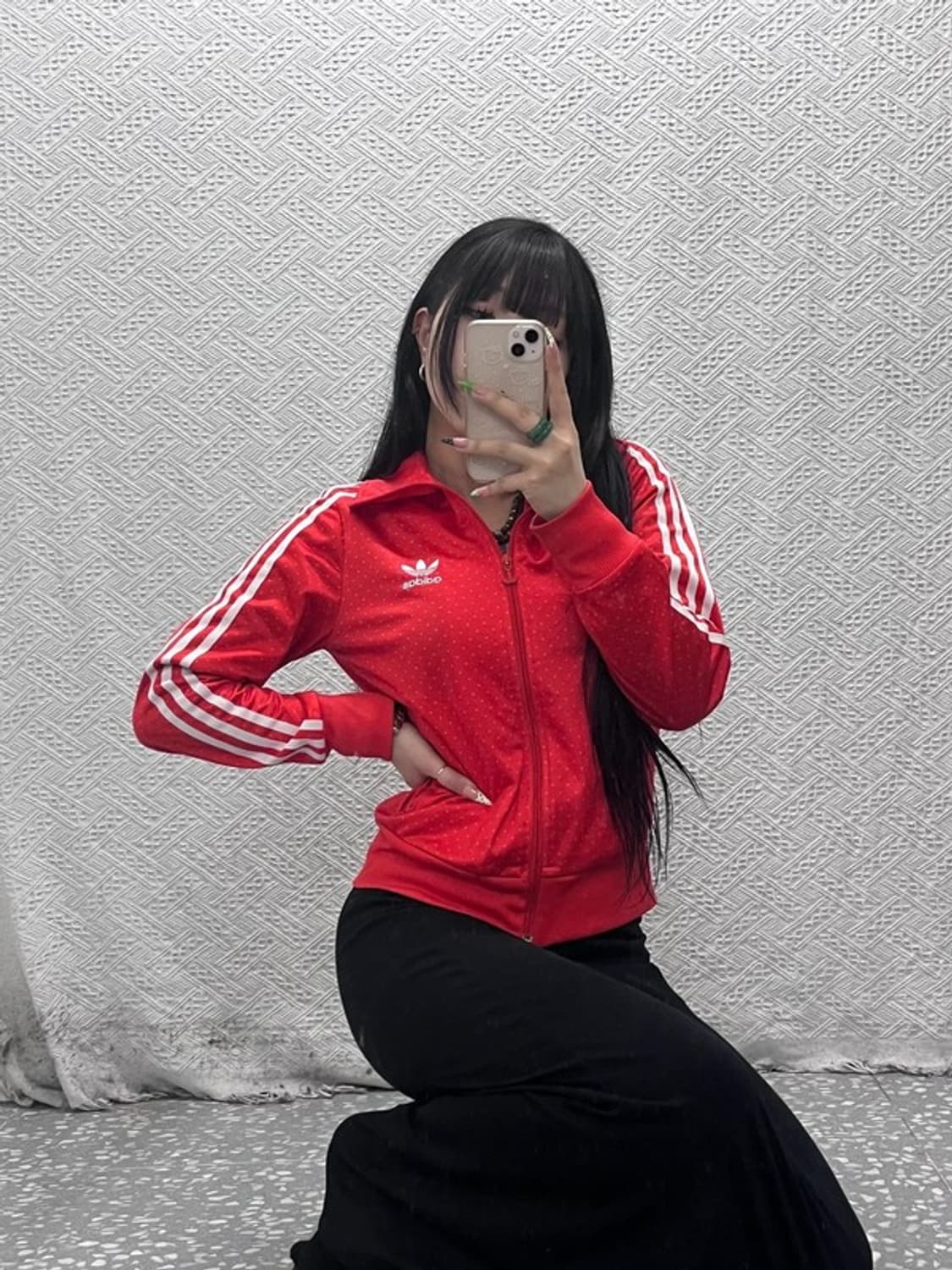 아디다스 Y2K 00's 러블리힙 땡땡이 져지 집업 95 C09206 상품이미지1