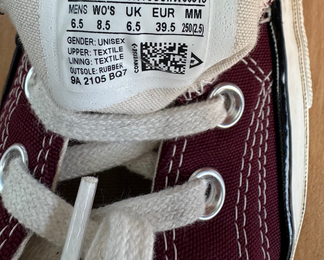컨버스  척70 빈티지 버건디 상품이미지8