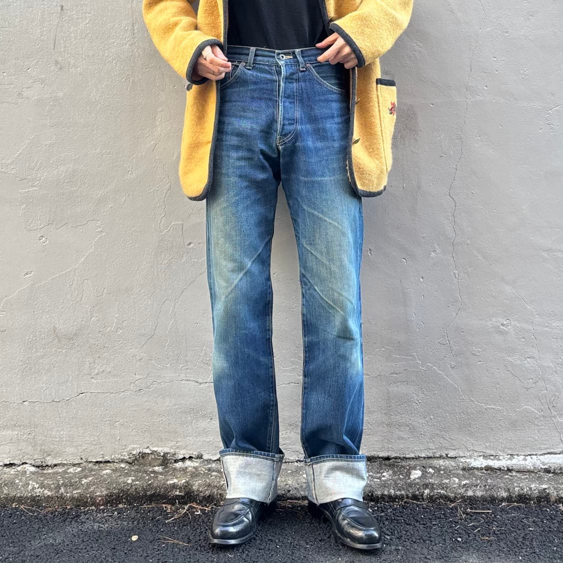 일본 에비수 신치백 셀비지 데님 팬츠 상품이미지2