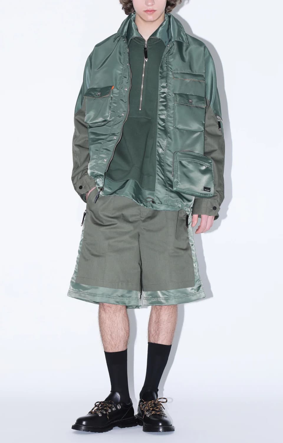 [L] 토가 아카이브 x 포터 나일론 블루종 카키  상품이미지3