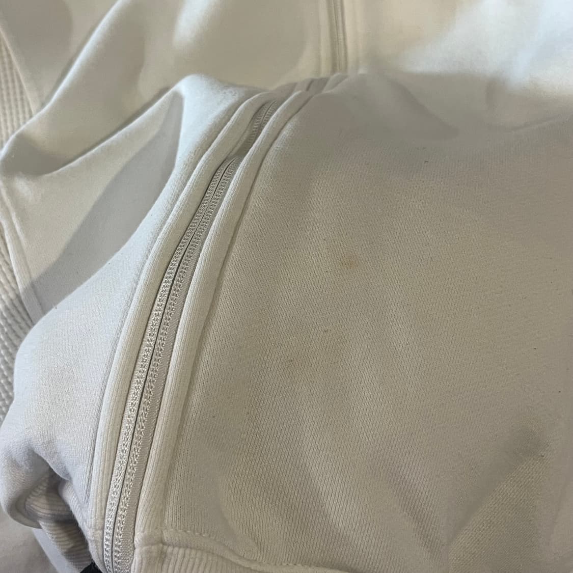 미스치프 패널드 와플 후드집업 화이트 L 상품이미지8