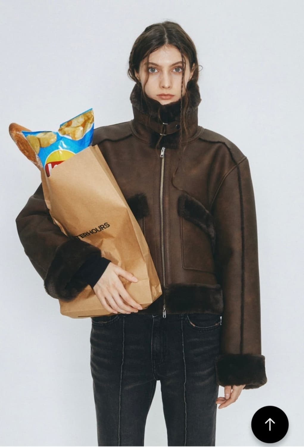 애프터아워즈 무스탕 자켓 브라운 1 상품이미지1