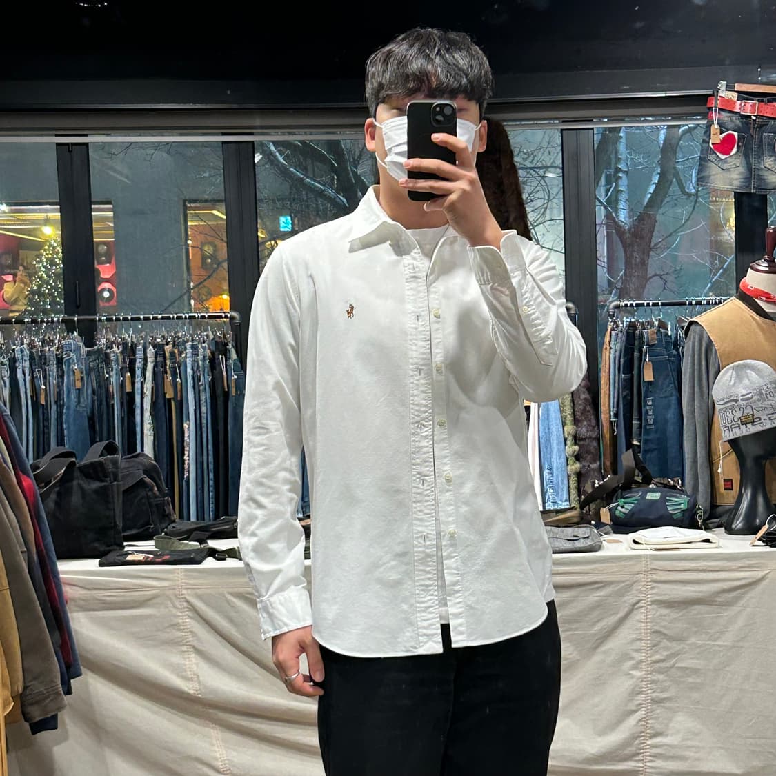 M) 폴로 랄프로렌 클래식 옥스포드 화이트 셔츠 상품이미지8