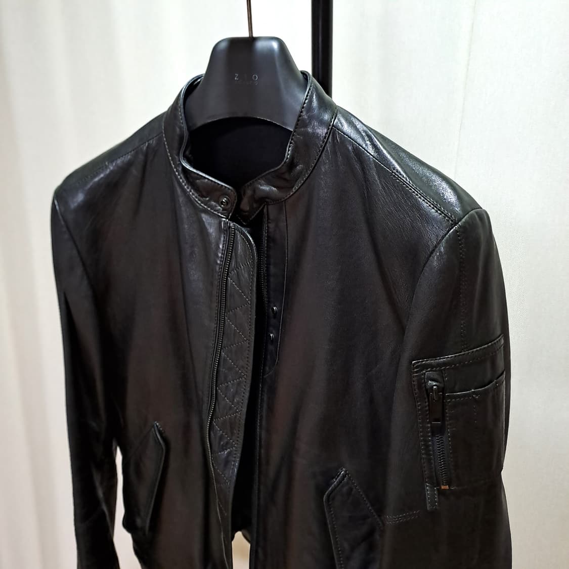 (택포) 솔리드옴므 양가죽 싱글 마원 자켓 B307 상품이미지3