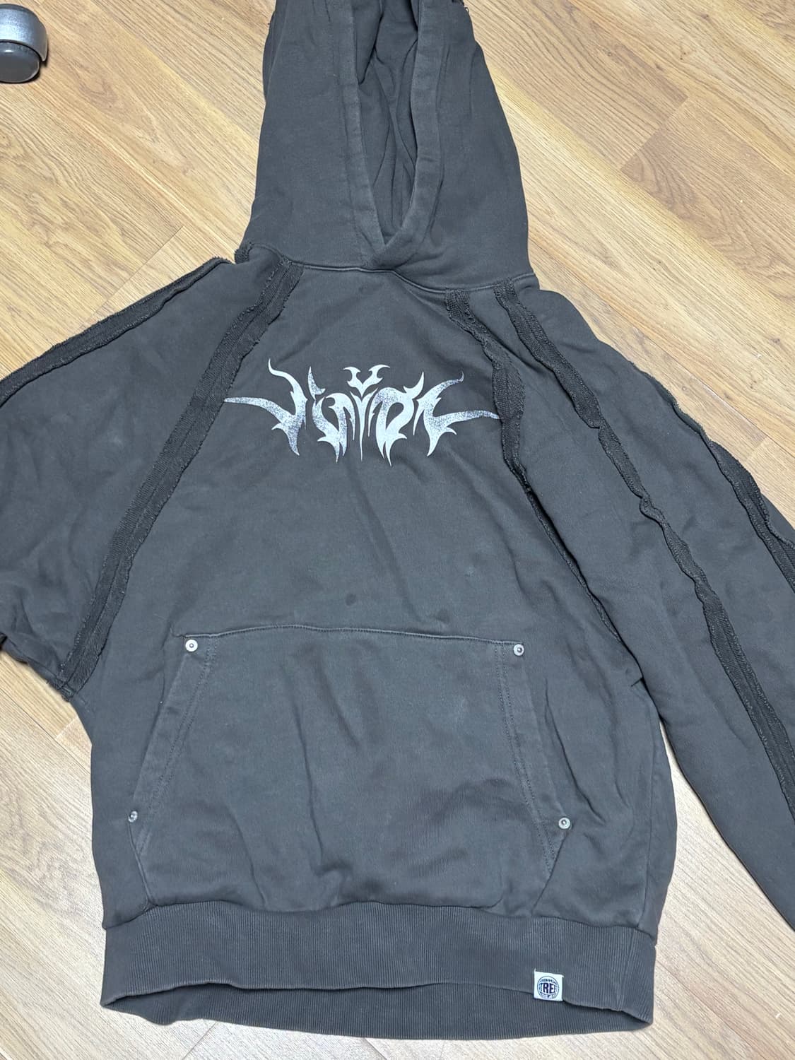 Y2k 스트릿 빈티지 후드티 후디 차콜 상품이미지1