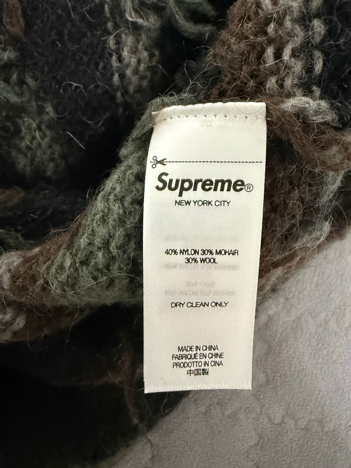 슈프림 카모 모헤어 니트 l 상품이미지6
