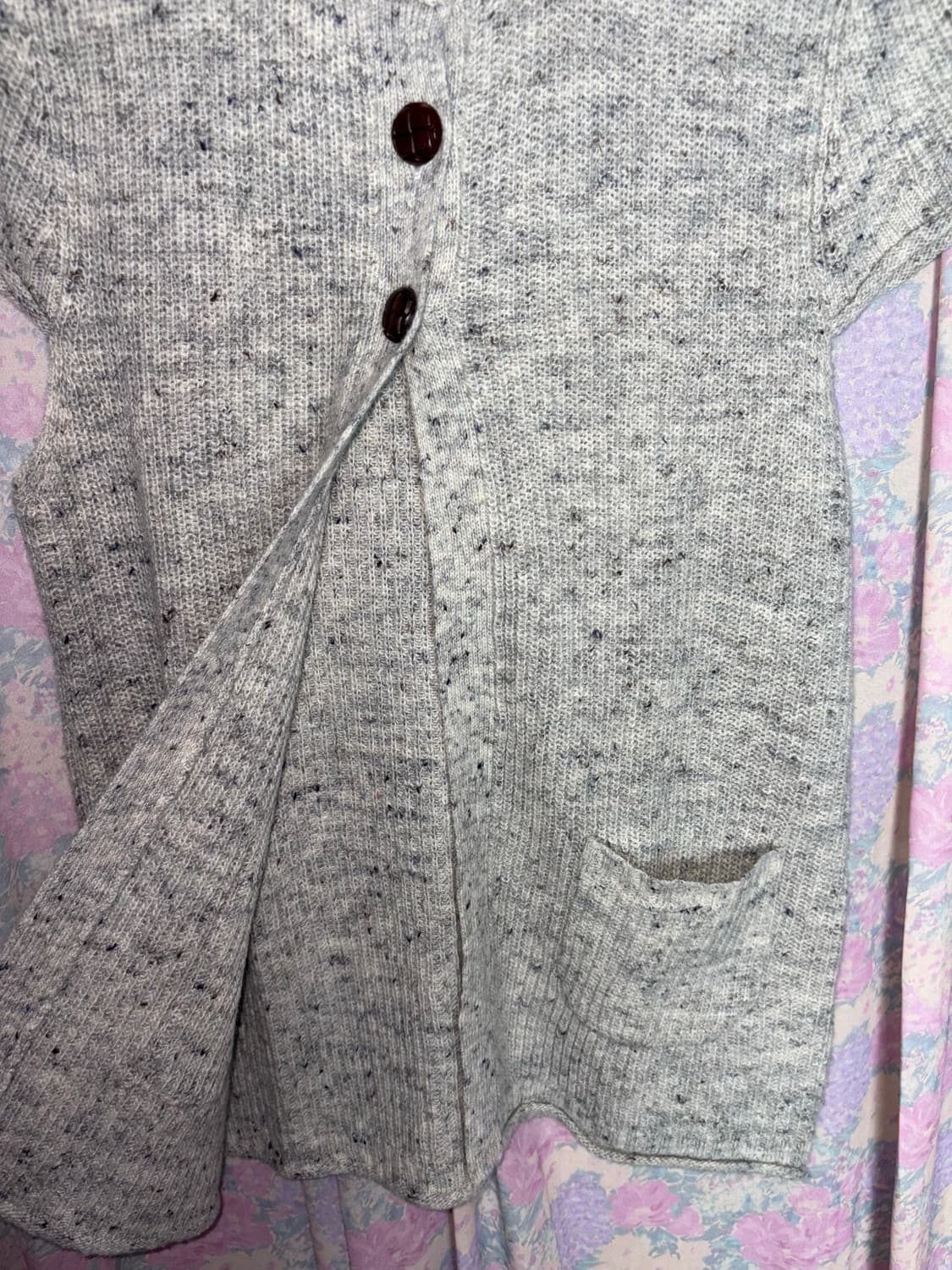 그레이 보카시 반소매 니트 상품이미지7