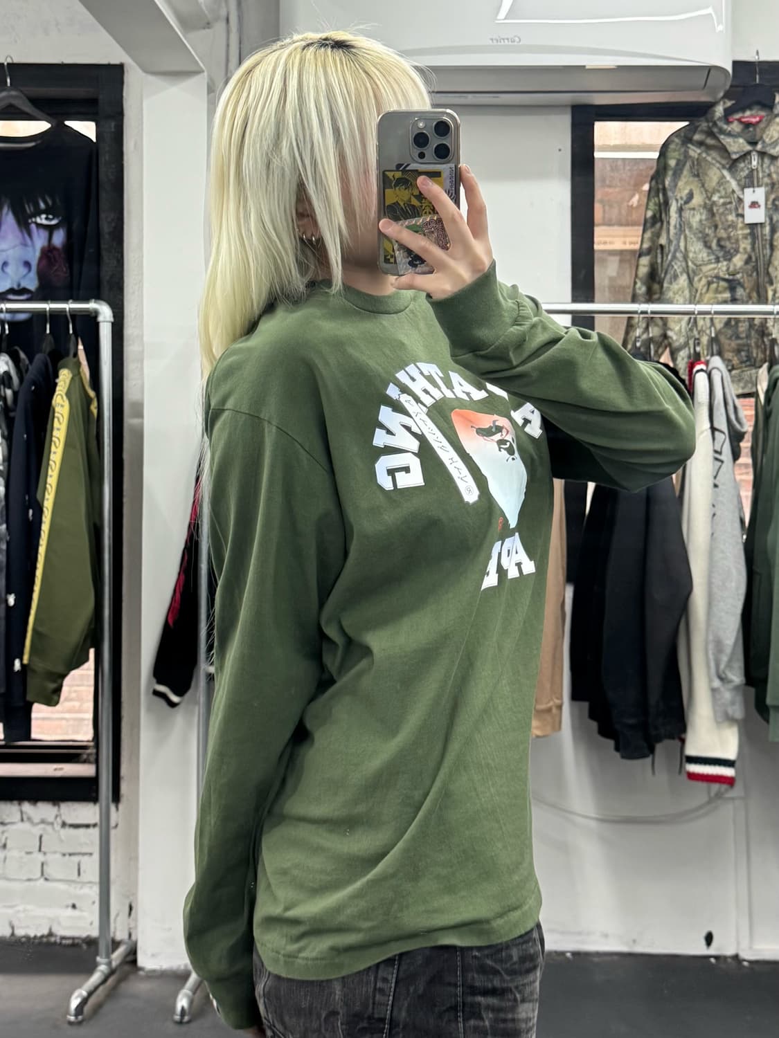 베이프 가부키 카키 롱슬리브 상품이미지6