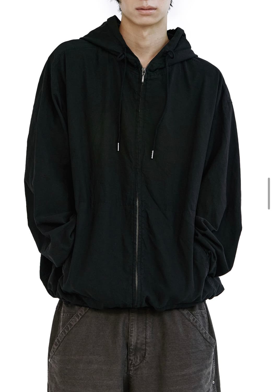 폴리테루 zip hoodie parka used black 3size 상품이미지5