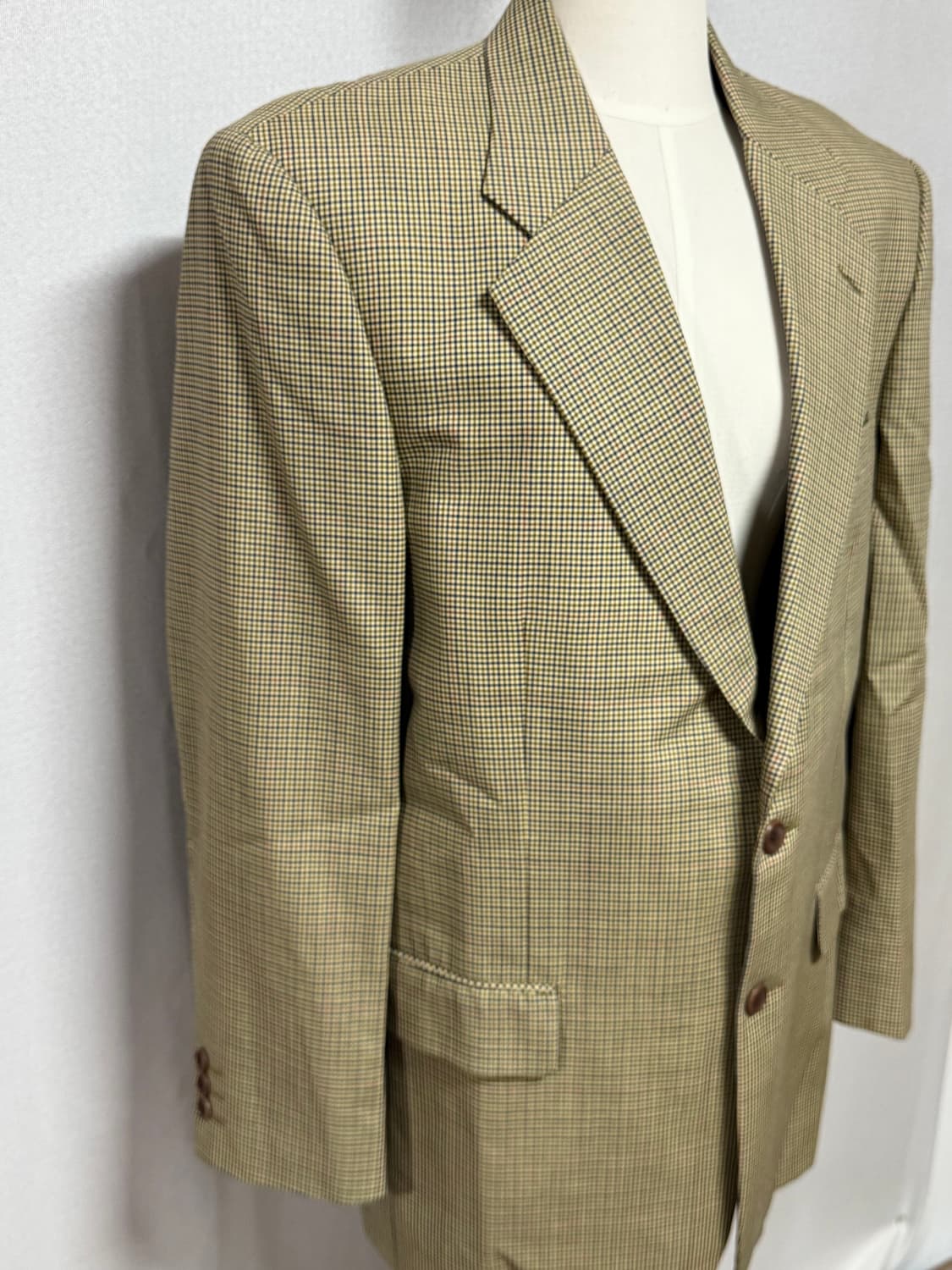 정품 입생로랑 클래식 빈티지 체크 테일러드 자켓 100 상품이미지3