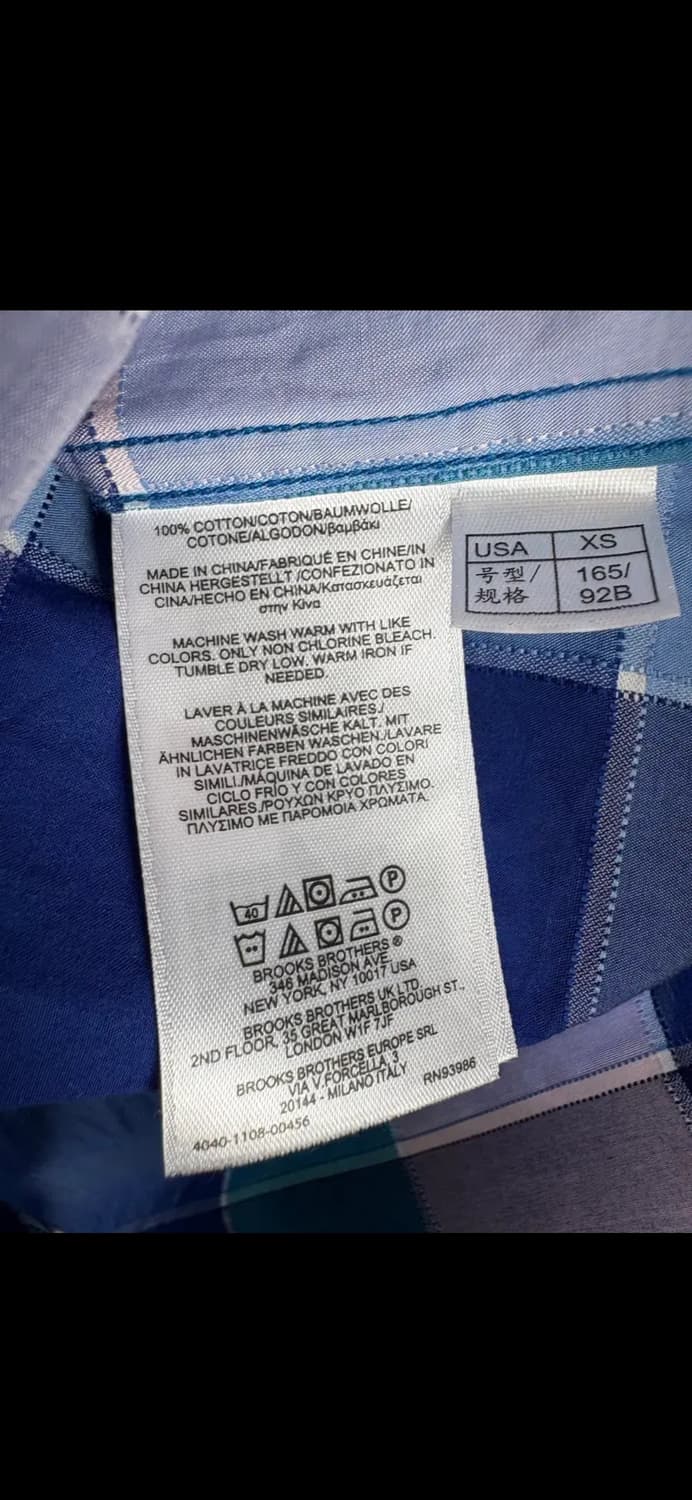 브룩스브라더스 블루 체크 셔츠 상품이미지6