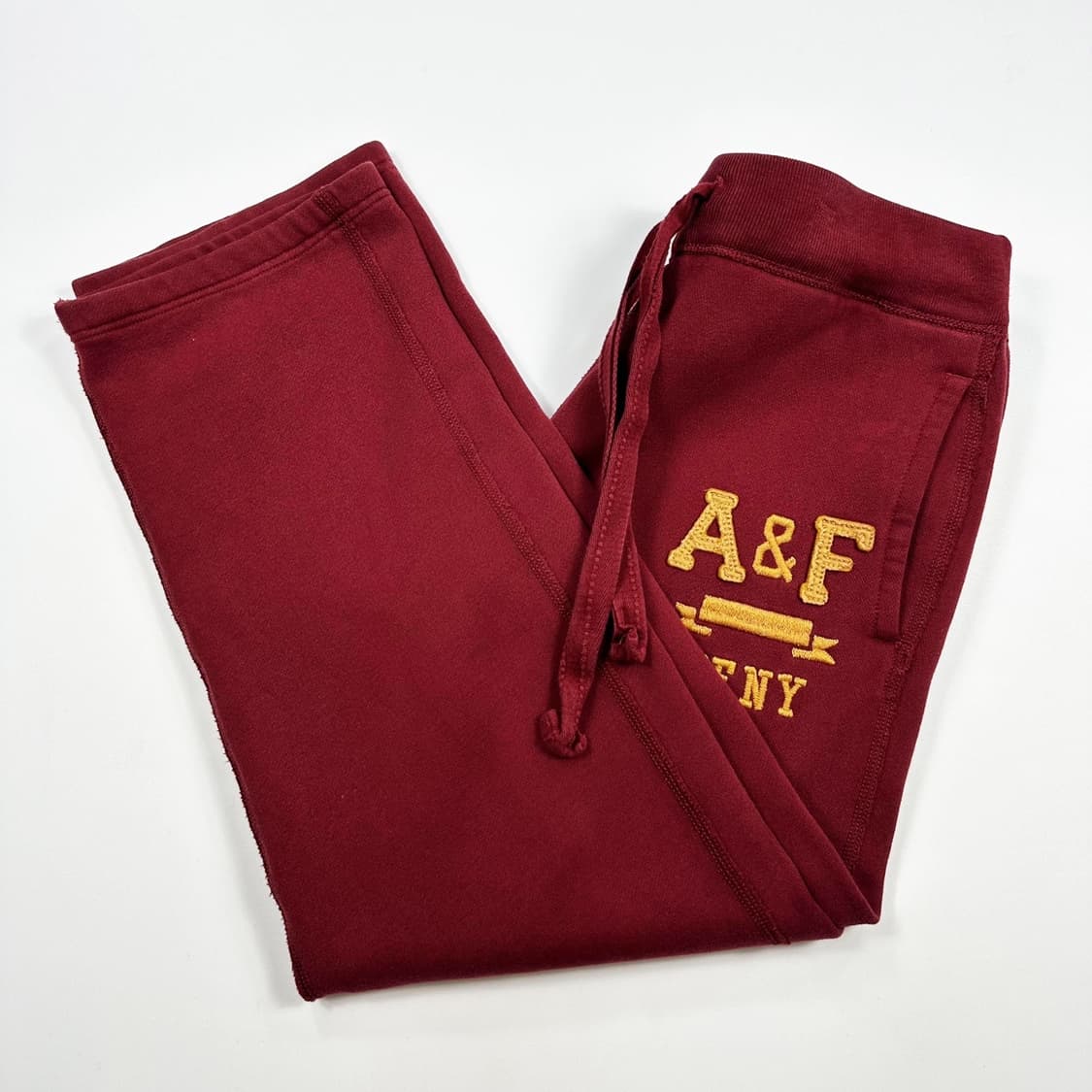 아베크롬비 피치 A&F 버건디 츄리닝 바지 (S) 상품이미지2