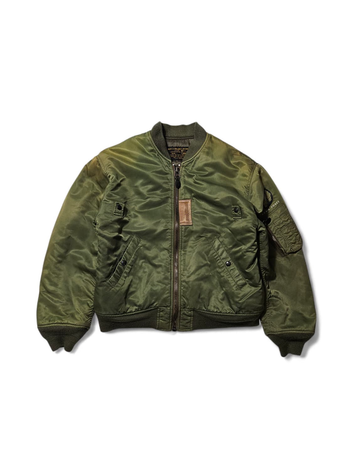 1990's 미공군 Ma-1 플라이트 자켓 항공점퍼 L 하드페이딩 상품이미지1