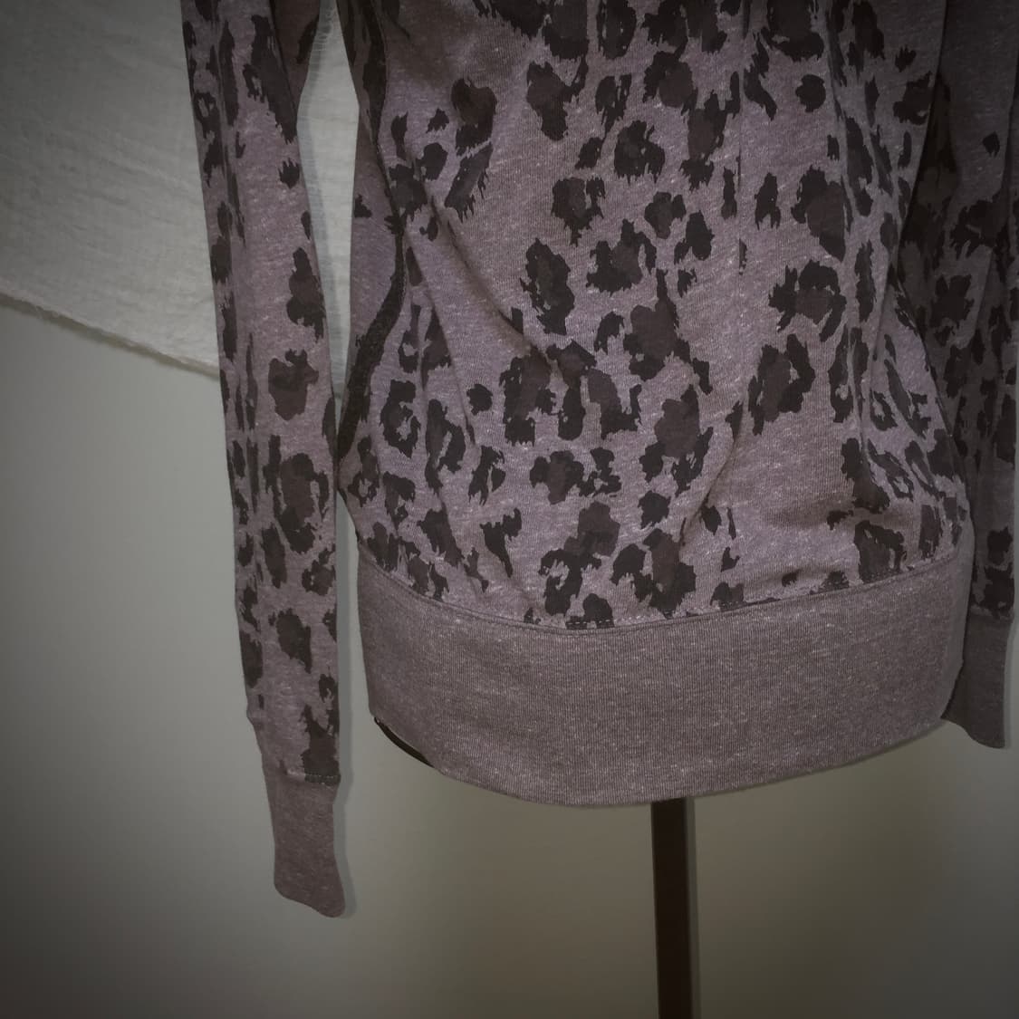 Vtg Nike gray leopard slim hood zip-up 상품이미지6