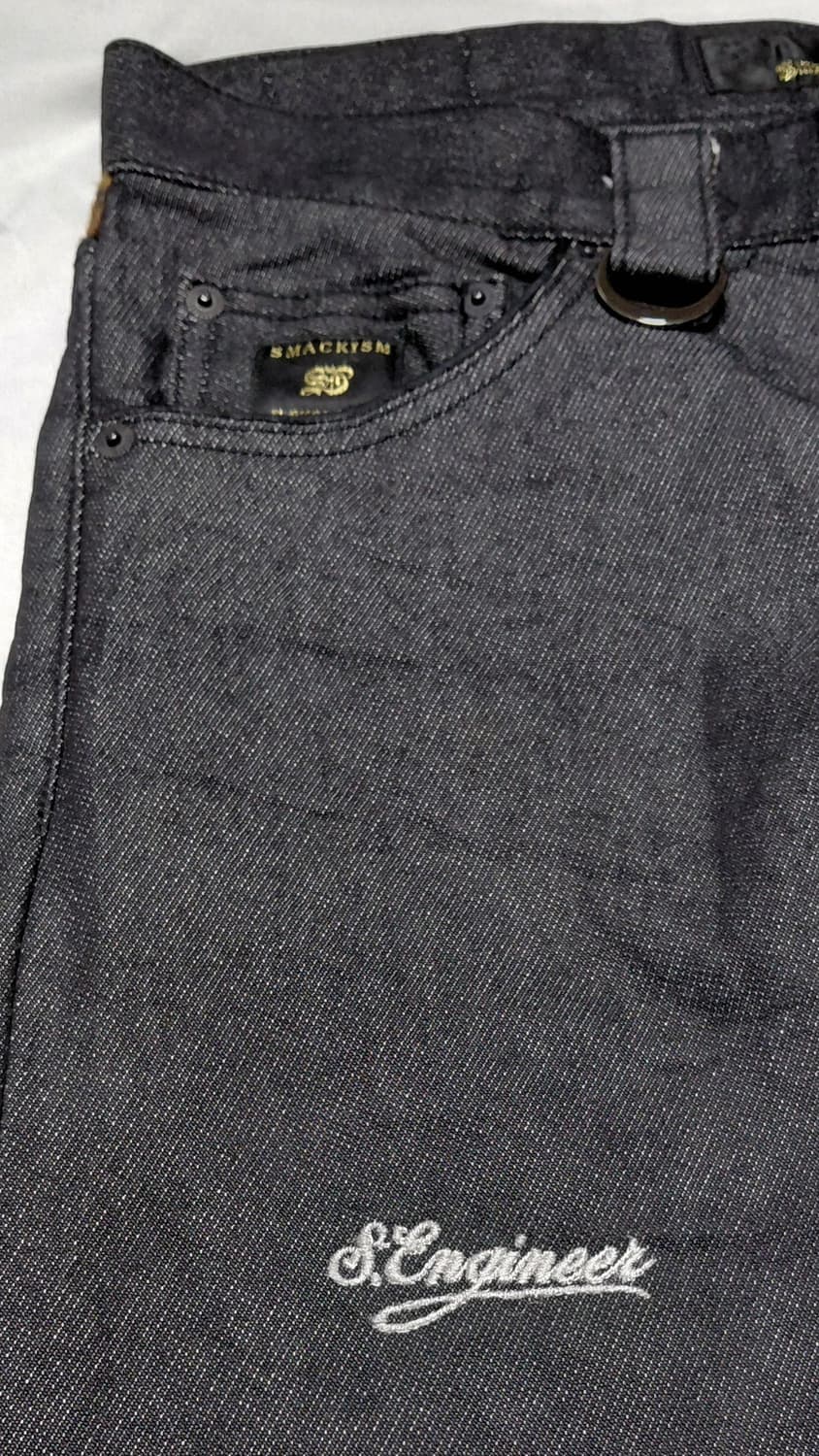 [희귀/S] SMACK ENGINEER 레오파드 패치 펑크 데님 상품이미지3