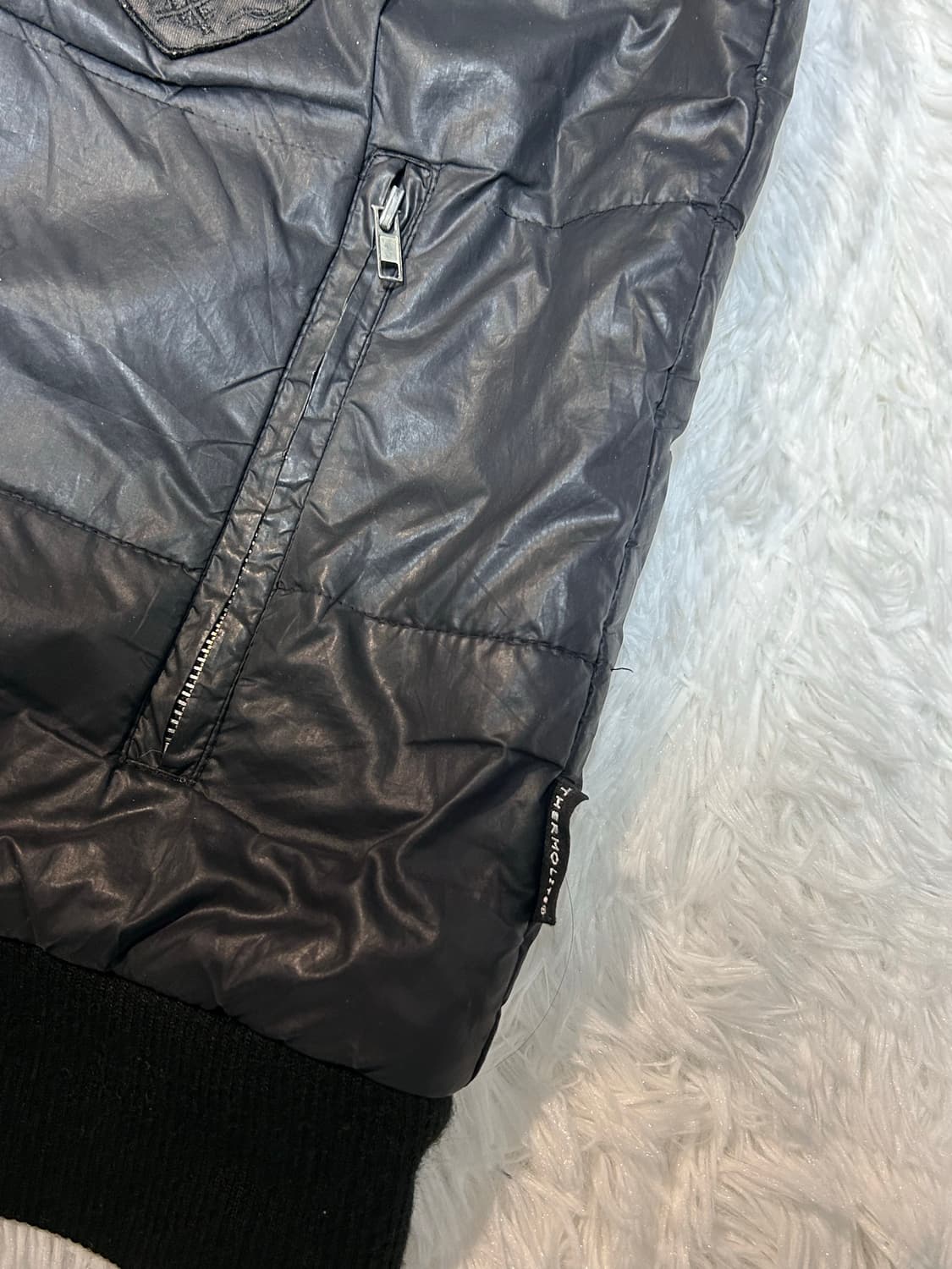 punk y2k padded patch detailed vest 상품이미지3