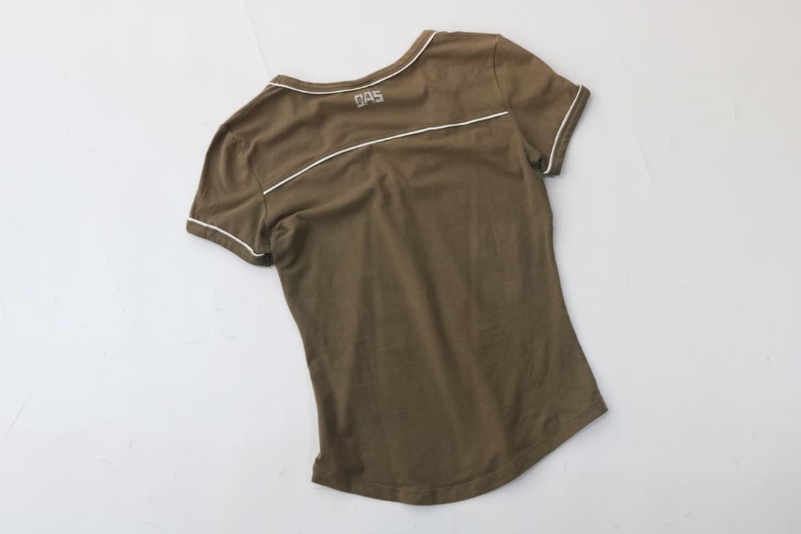 GAS 가스 빈티지 트로피컬 리프 그래픽 브이넥 반팔 티셔츠 (S) 상품이미지8