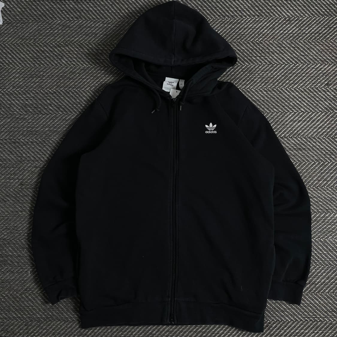 아디다스 빅로고 블랙 박시핏 후드집업 y 3488 상품이미지3