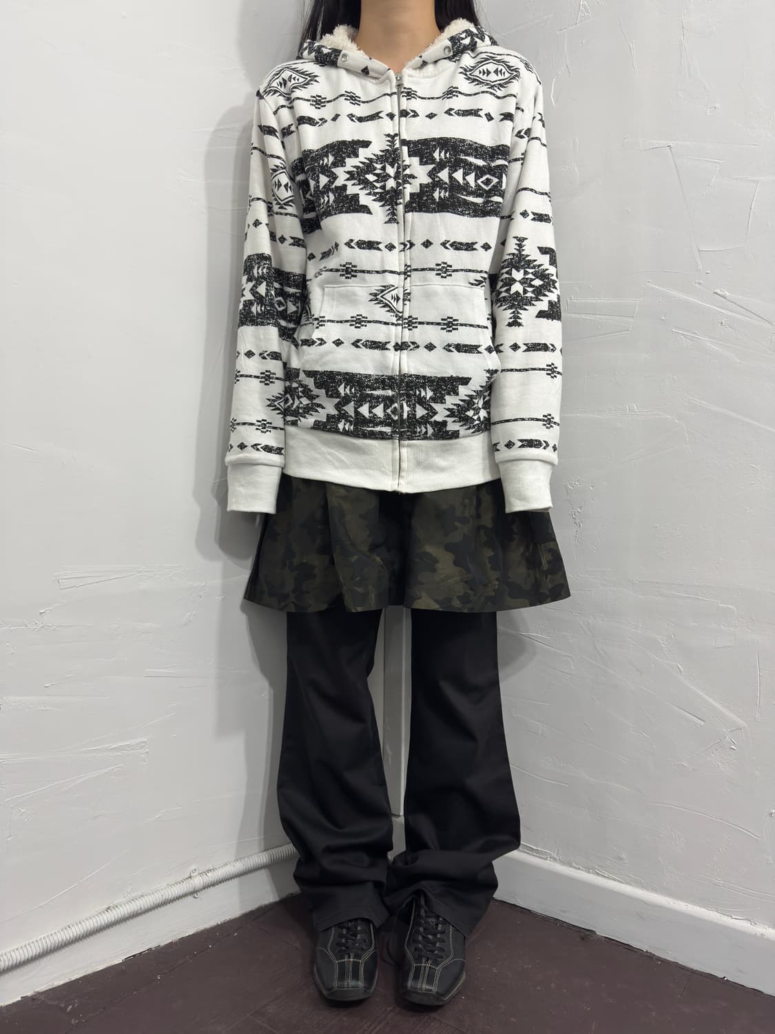 pattnern hood zipup 상품이미지2