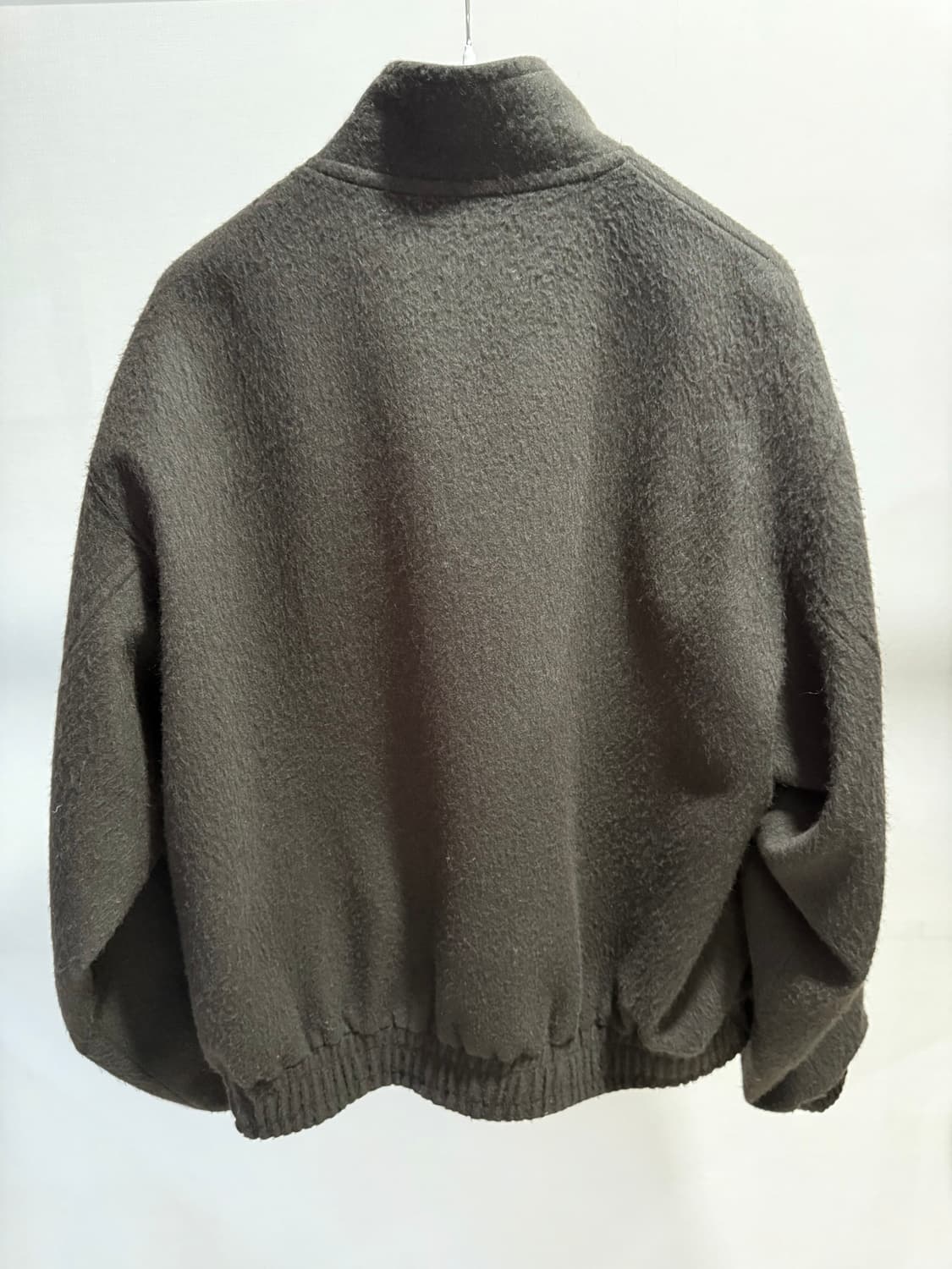 오라리 FW25 베이비카멜 플라넬 집 블루종 브라운 4 상품이미지2