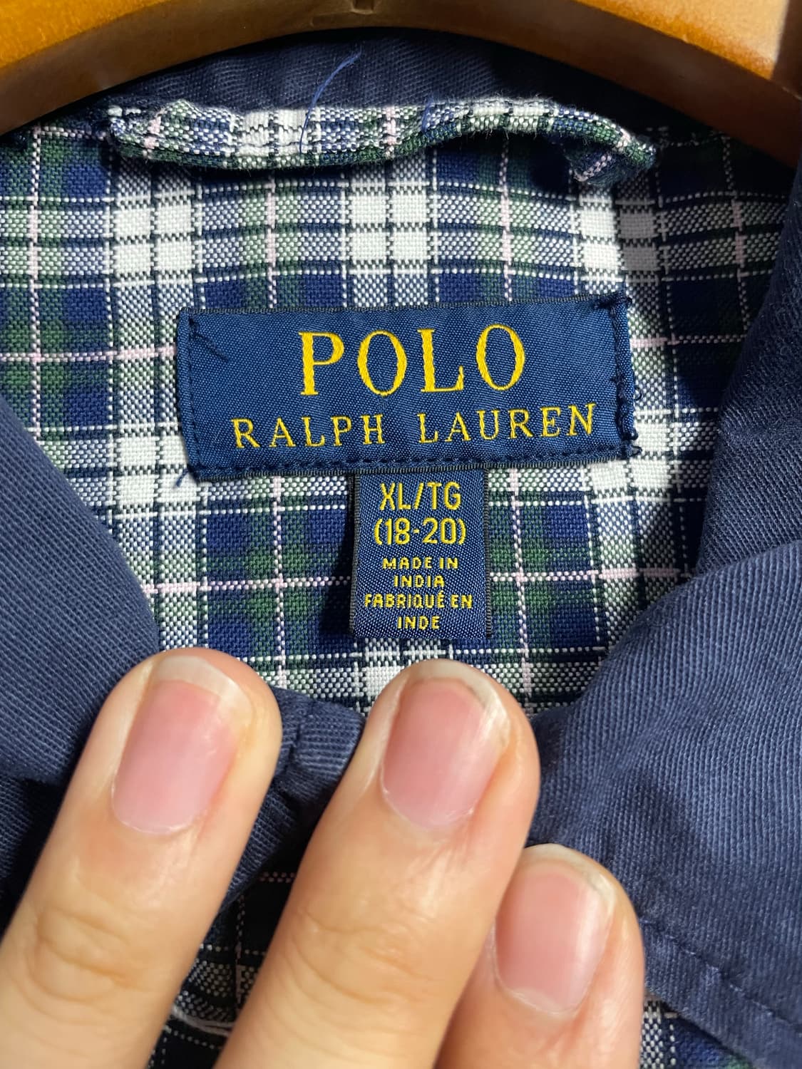 Polo 보이즈  잔체크 집업 자켓(xl) 상품이미지2