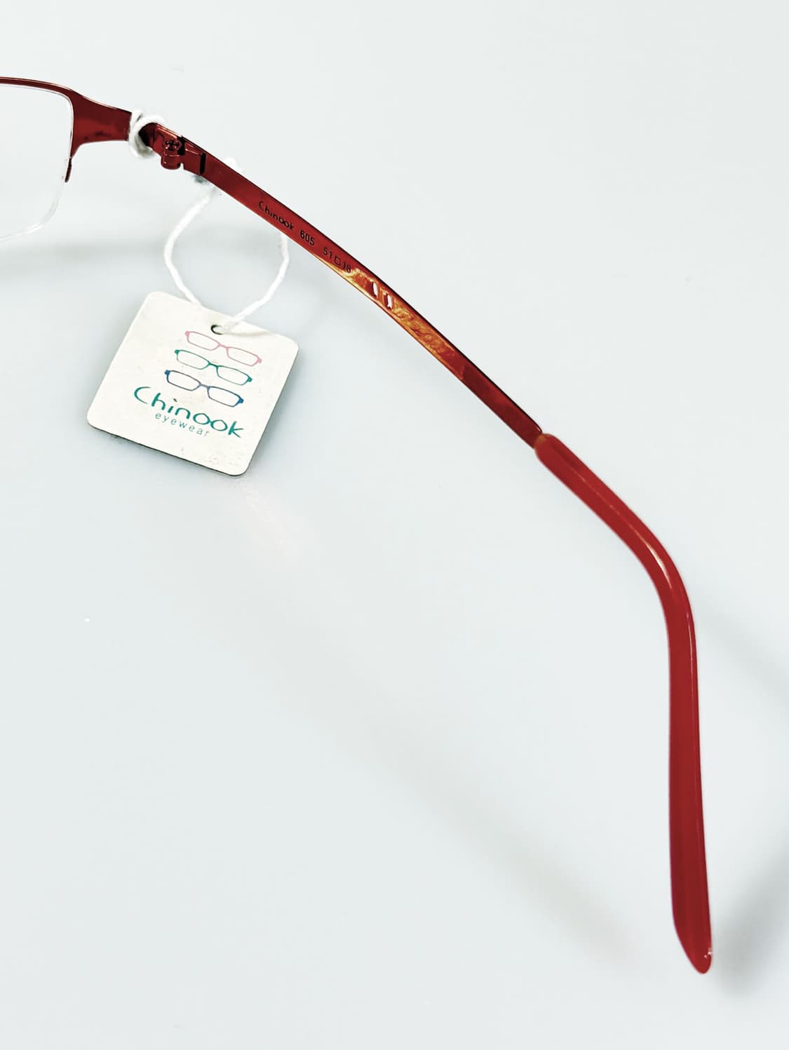 CHINOOK 오렌지 메탈 반무테 스퀘어 빈티지 안경 상품이미지6
