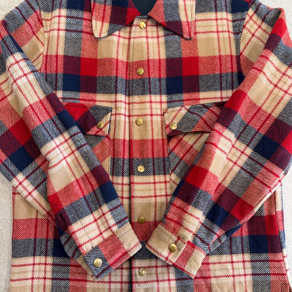 60s 펜들턴 울 체크 셔츠 자켓 상품이미지5