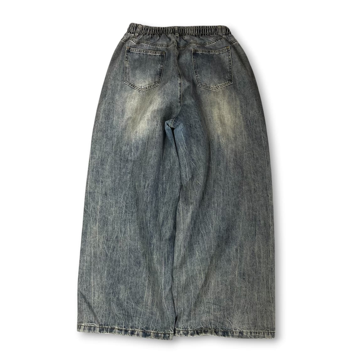 (밴딩) 빈티지 연청 워싱 와이드 데님 팬츠 2 상품이미지2