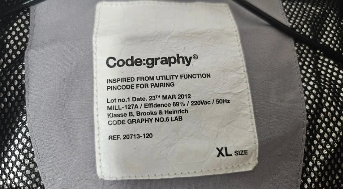 코드그라피 회색 XL 숏패딩 상품이미지3