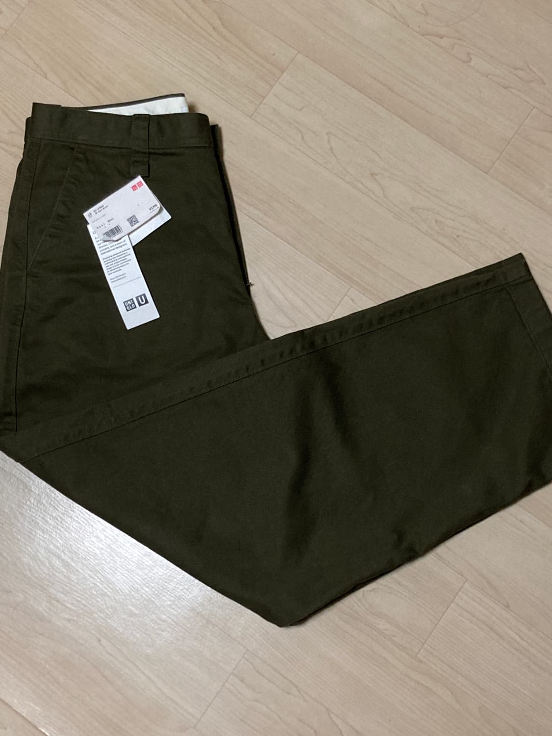 [82]유니클로U 와이드핏치노팬츠 38브라운 상품이미지1