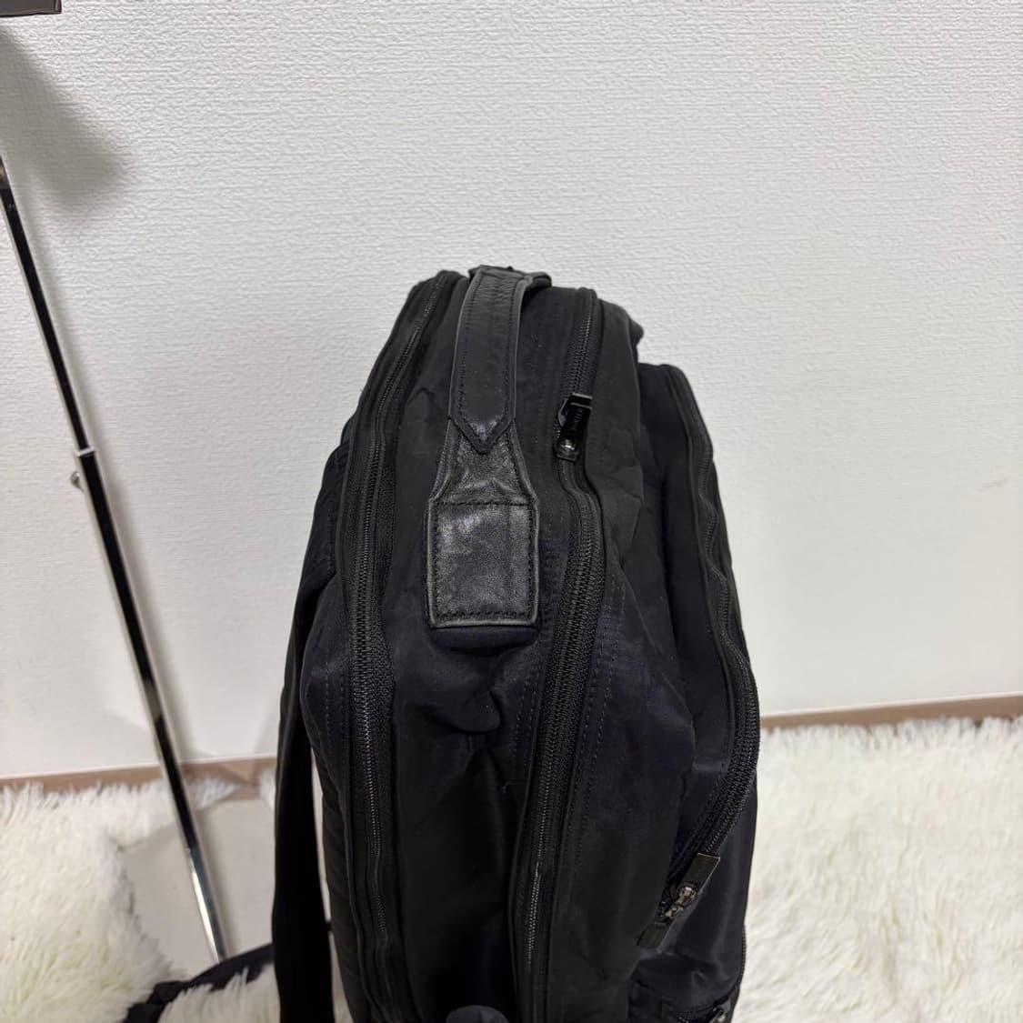 극미품 PORTER 나일론 블랙 백팩 상품이미지4