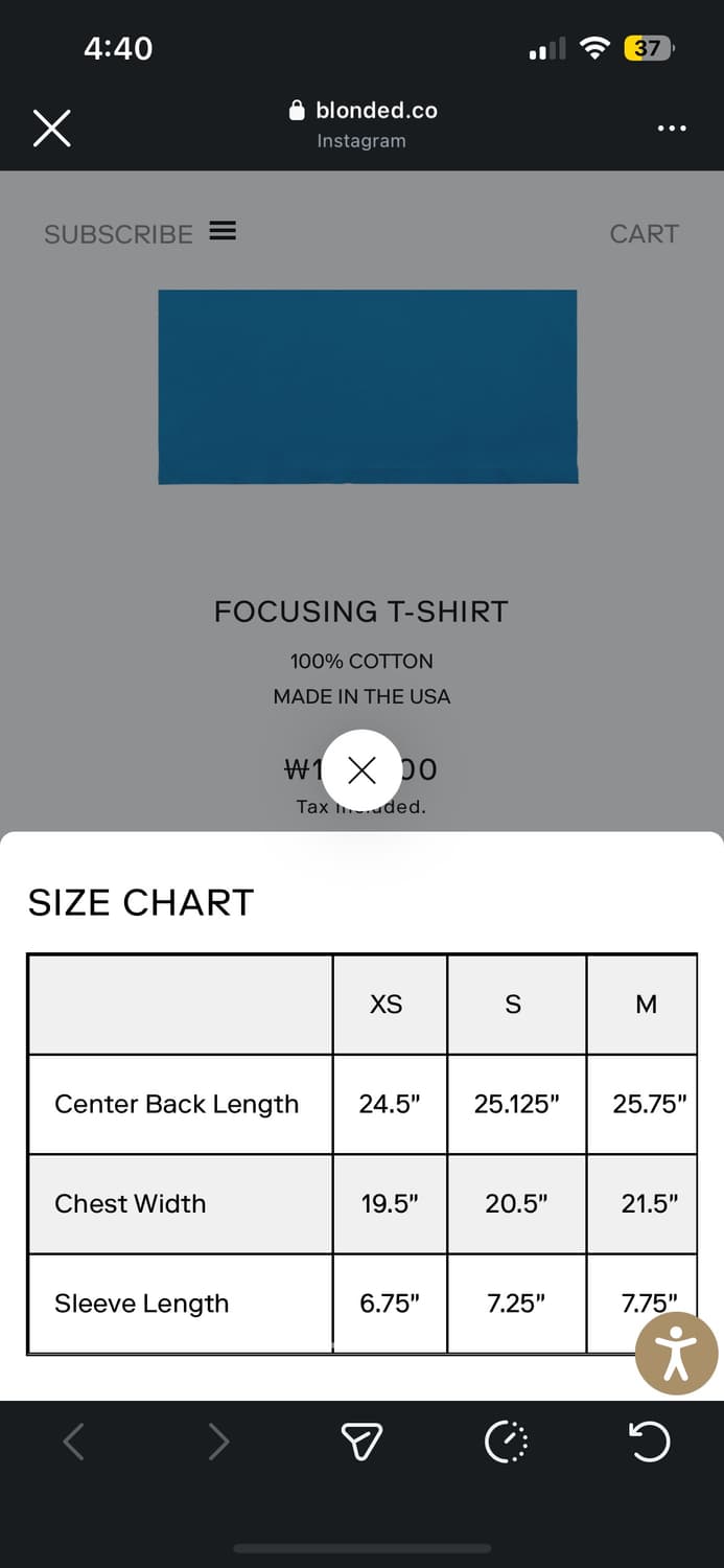frank ocean Focusing T-shirt Blue M  상품이미지3