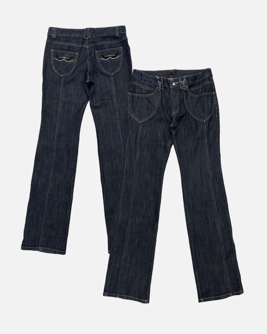 embroidery pocket low-rise jean 상품이미지1