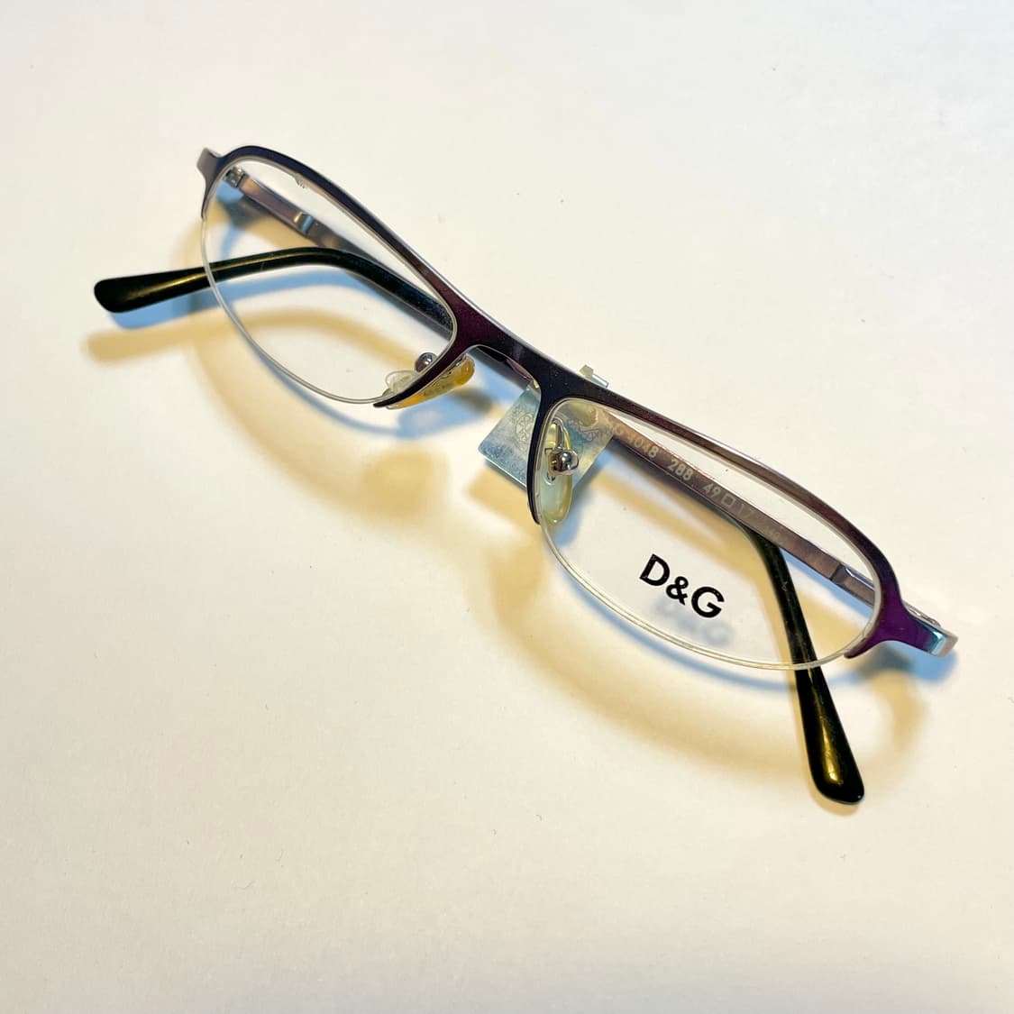 D&G 돌체앤가바나 사의 빈티지 반무테 안경 판매합니다 상품이미지1